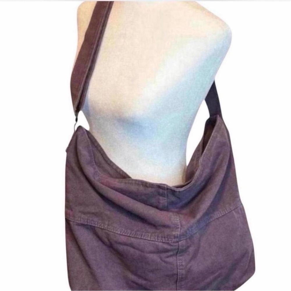 Amazing Unisex Purple Large Capacity Canvas Crossbody Bag - New